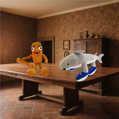LINJABASZKZ Tralalero SahurPlush yellow stitching detail, durable plush for long-time cuddling