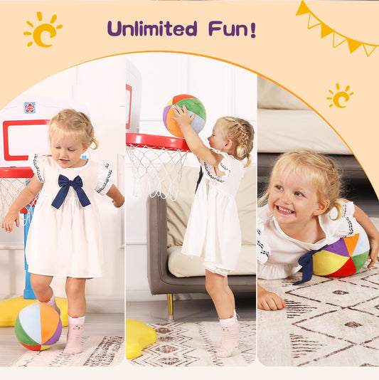 LINKBOY Soft-fabric shell ball with colorful exterior for tactile grip.