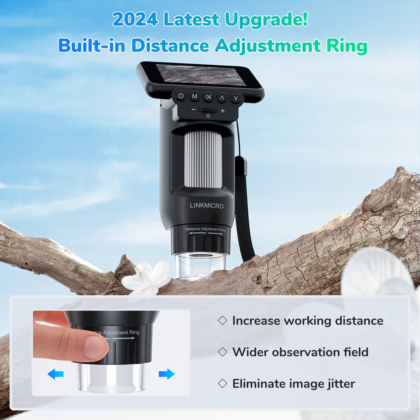 LM013 coin magnifier connects to PC for easy image viewing.