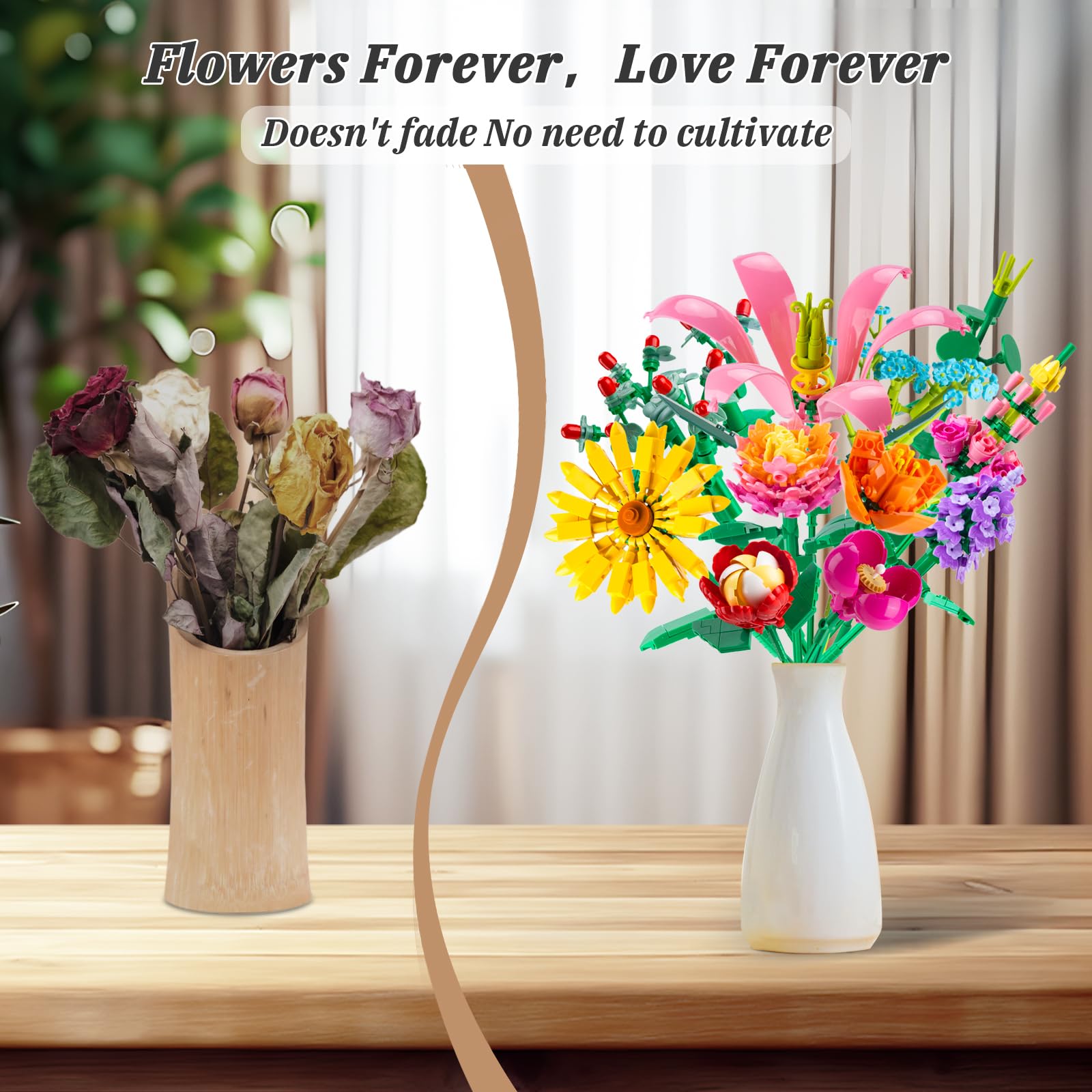 Linkowin 756PCS bouquet chrysanthemum provides a timeless accent that stays vibrant.