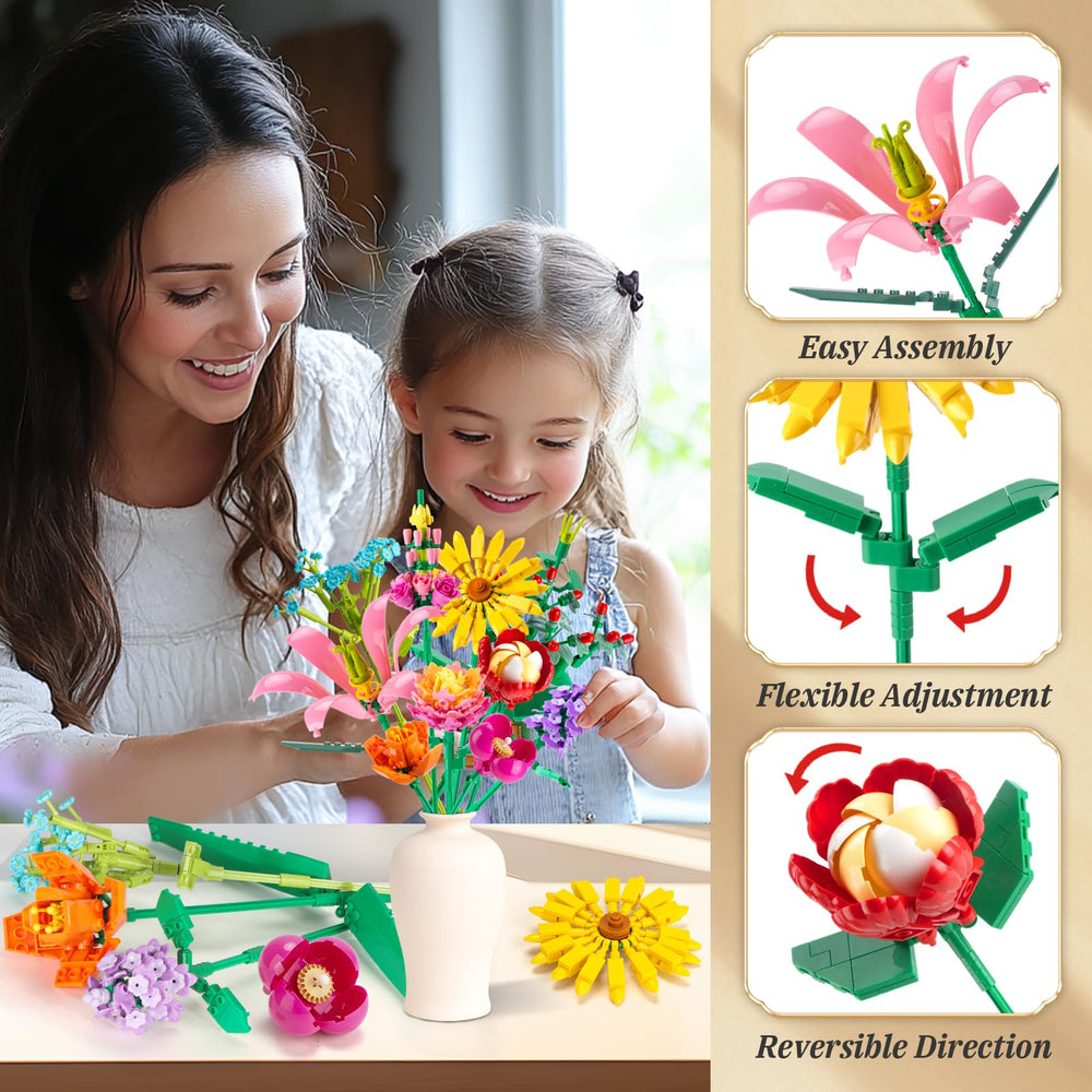 Linkowin 756PCS bouquet tulip adds cheerful color to tables and workspaces.