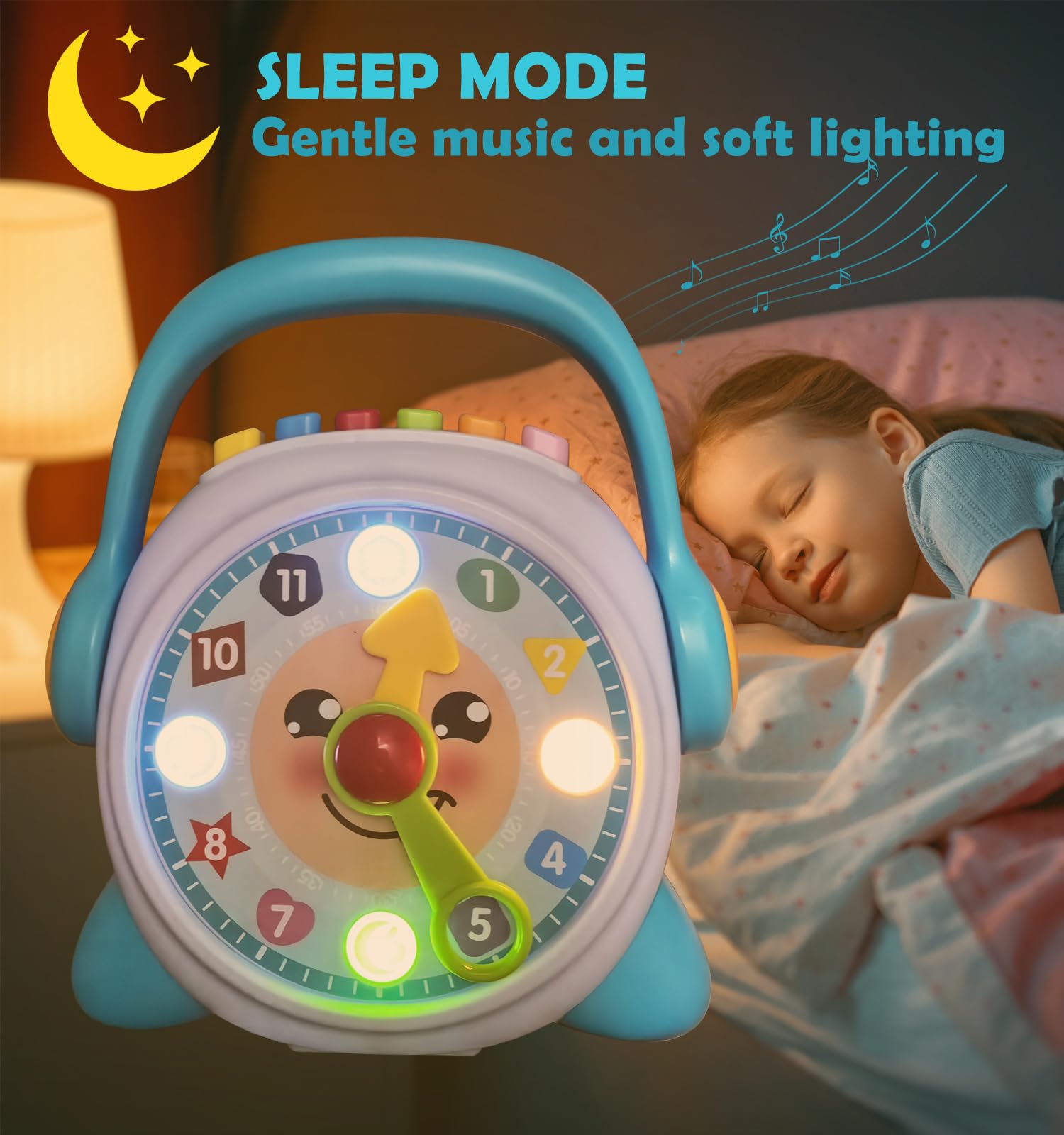 Linksandt Learning Clock durable construction suits travel, teaching, and home play.