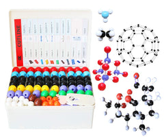 Linktor Chemistry Molecular Model Kit color-coded atoms and bonds for quick recognition in lessons.