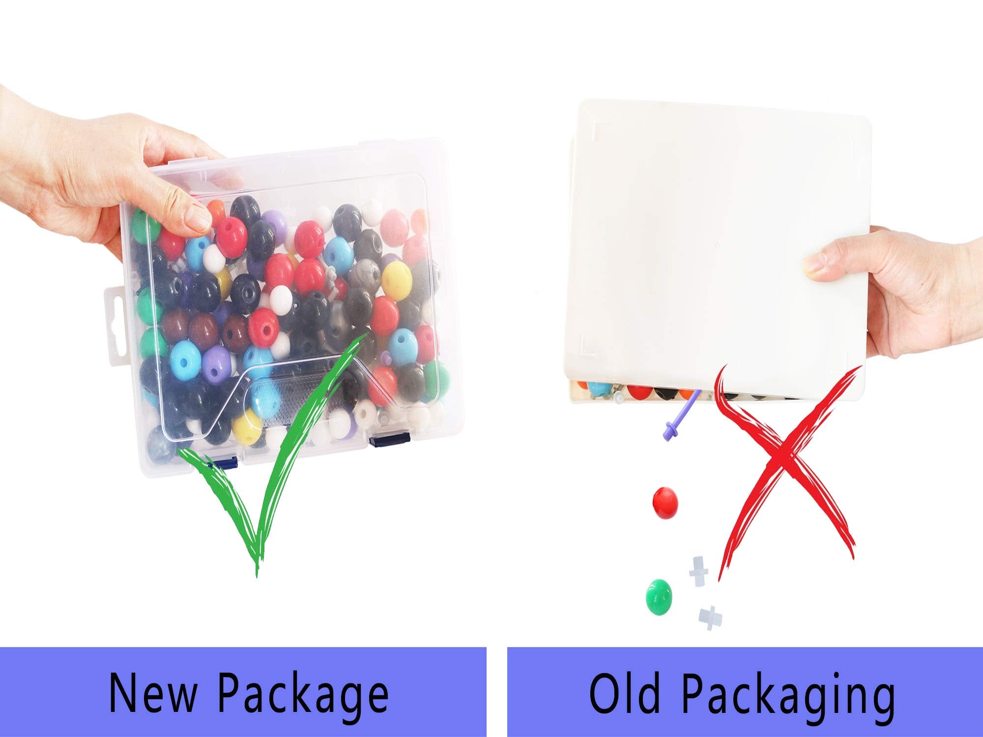 Linktor Space-filling model presents realistic molecular sizes for tactile study.