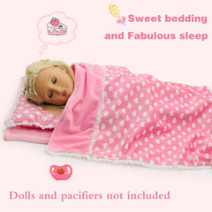 Linkyloop compact pillow fits cradles and travel bags for dolls.