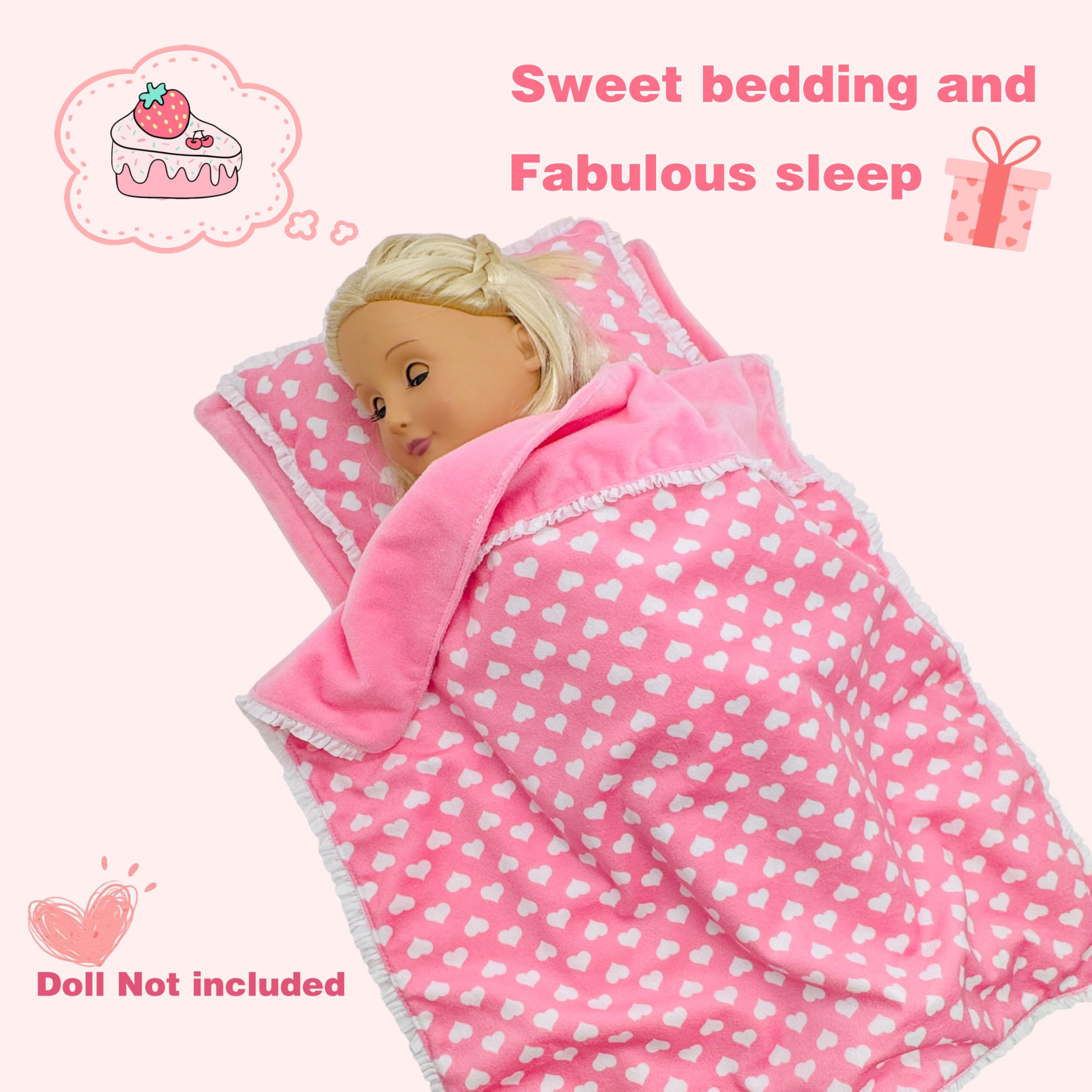 Linkyloop 3-piece bedding set supports believable dollhouse scenes.