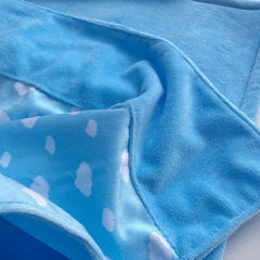 Linkyloop dollhouse bedding set, blue sky, complete 3-piece kit for 18-inch dolls.