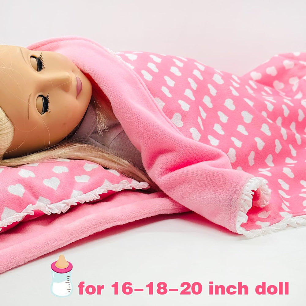 Linkyloop pink heart bedding adds a gentle, inviting look.