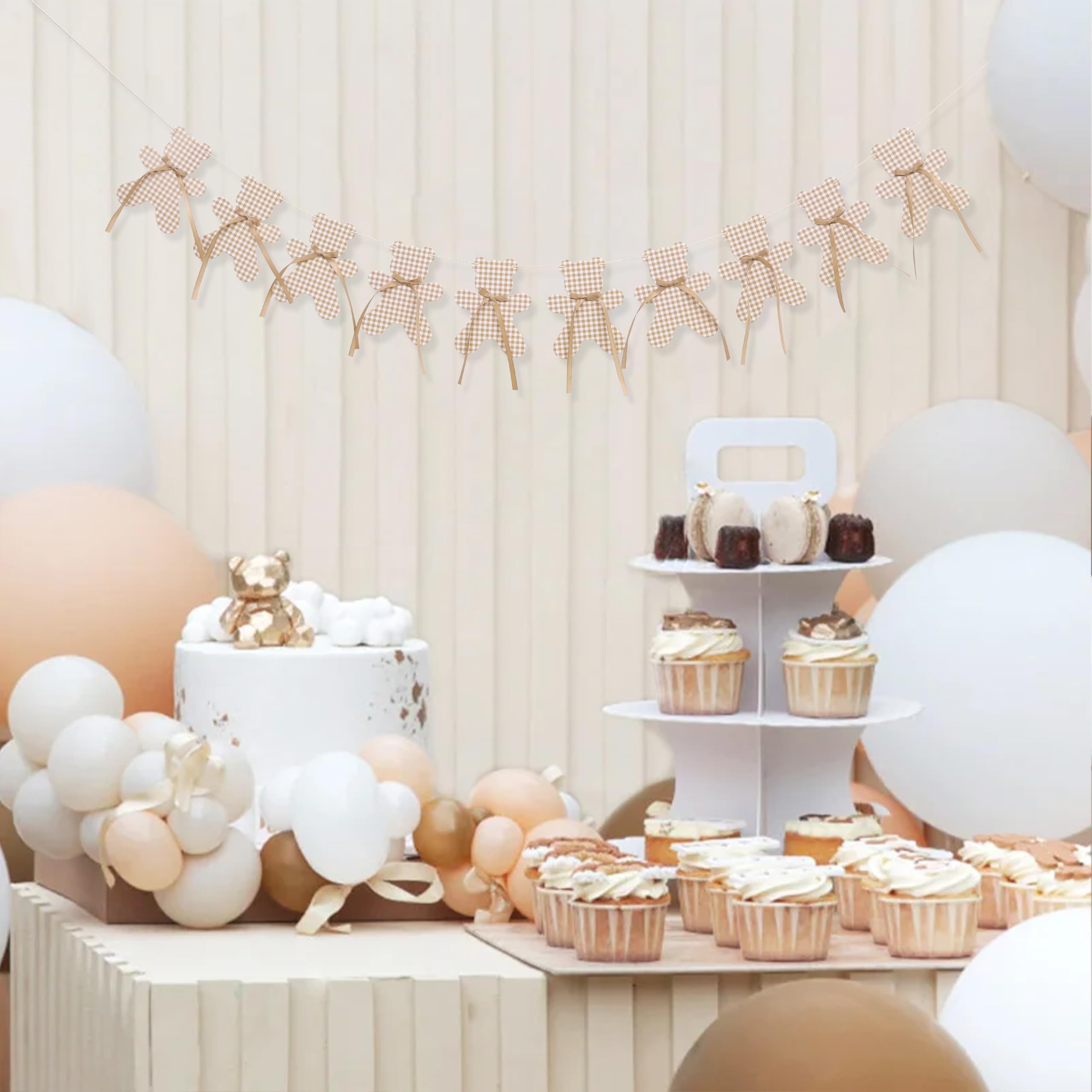 LINLULU teddy bear banner ships pre-assembled for fast wall decorating.