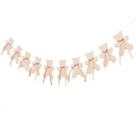 LINLULU We Can Bearly Wait bear banner adds cozy charm for baby showers.