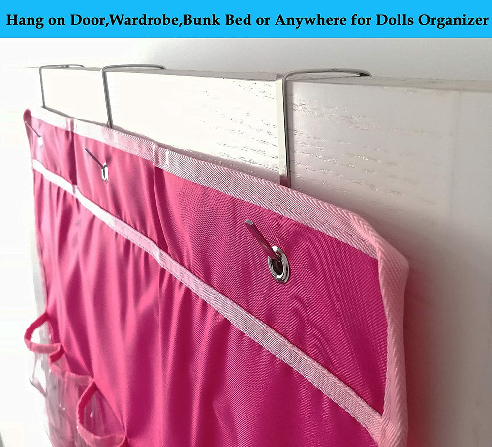 LINPOPUP LOL OMG dolls storage in use over door keeps dolls organized and accessible.