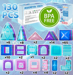 LionFuny clear tiles and magnets showcase bright colors during STEM play.