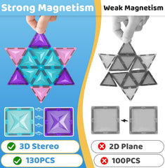 LionFuny magnetic tiles used by kids to collaboratively build a castle.
