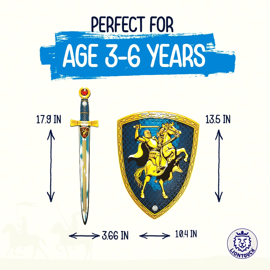 Liontouch Knight foam sword and shield in action—creative quests and screen-free play.