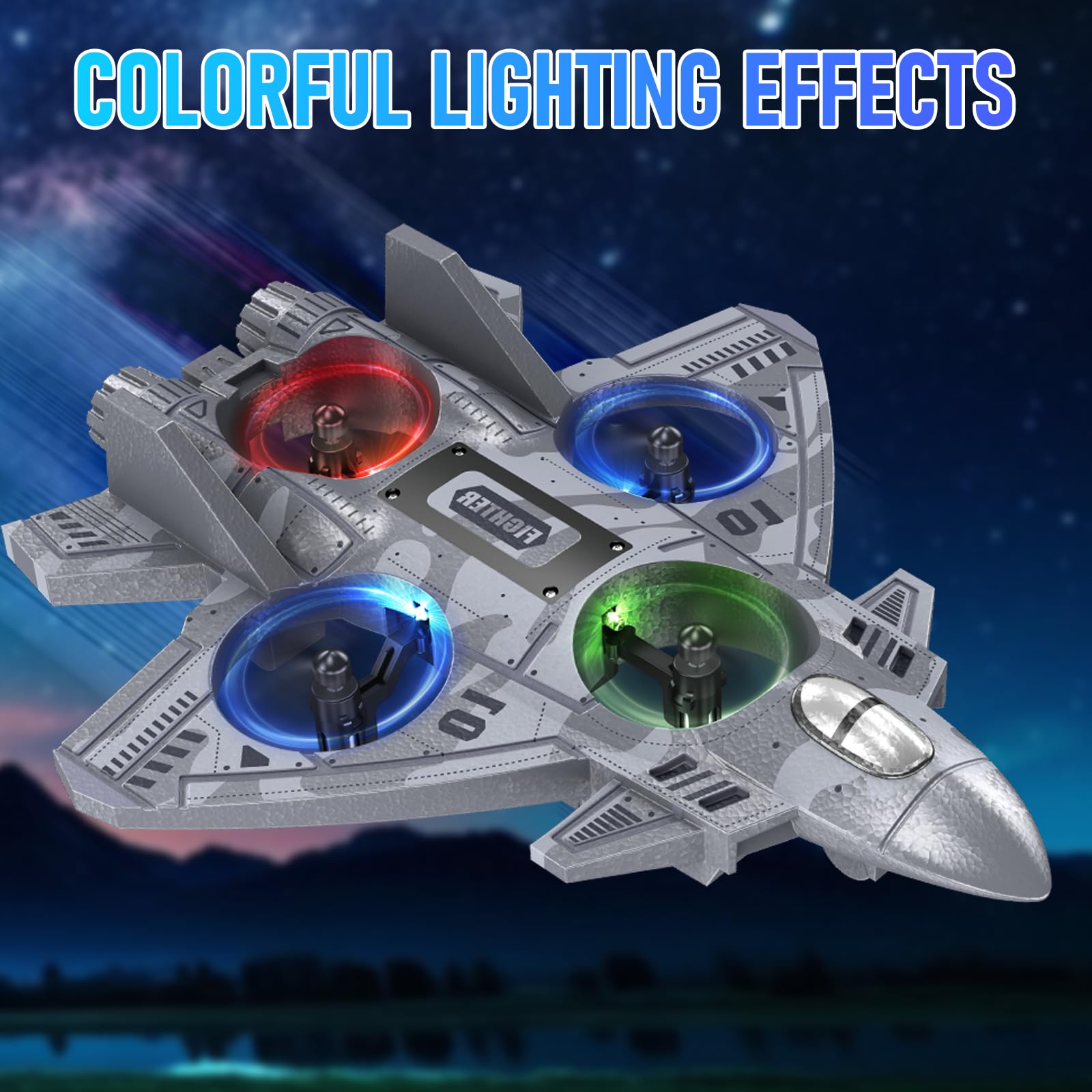 Liorbrix gift-ready fighter jet toy sparks outdoor exploration.