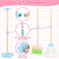 Lipneaed Kids Cleaning Set mop designed for kids to imitate adults