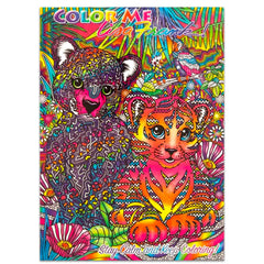 Lisa Frank coloring book inside pages with rainbow animals for creativity