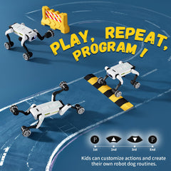 Lisfiva Stunt Robot Dog responds to voice and remote controls