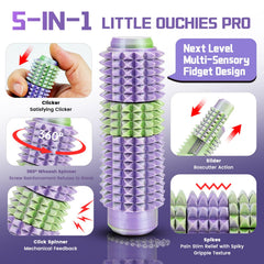 Lisgicabin Little Ouchies spinner provides tactile engagement for concentration.