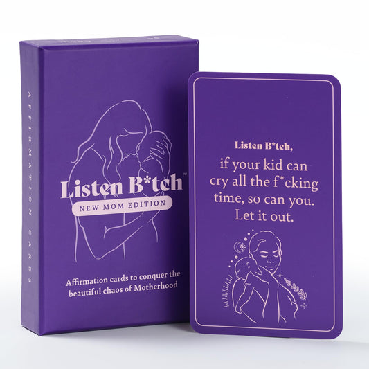 Listen B*tch Premium 300gsm cardstock for a premium, durable daily ritual.