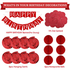 LITAUS red banner and decor display suitable for all ages and celebrations.