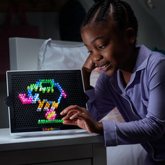 Lite-Brite Classic six design templates offering quick inspiration for art.