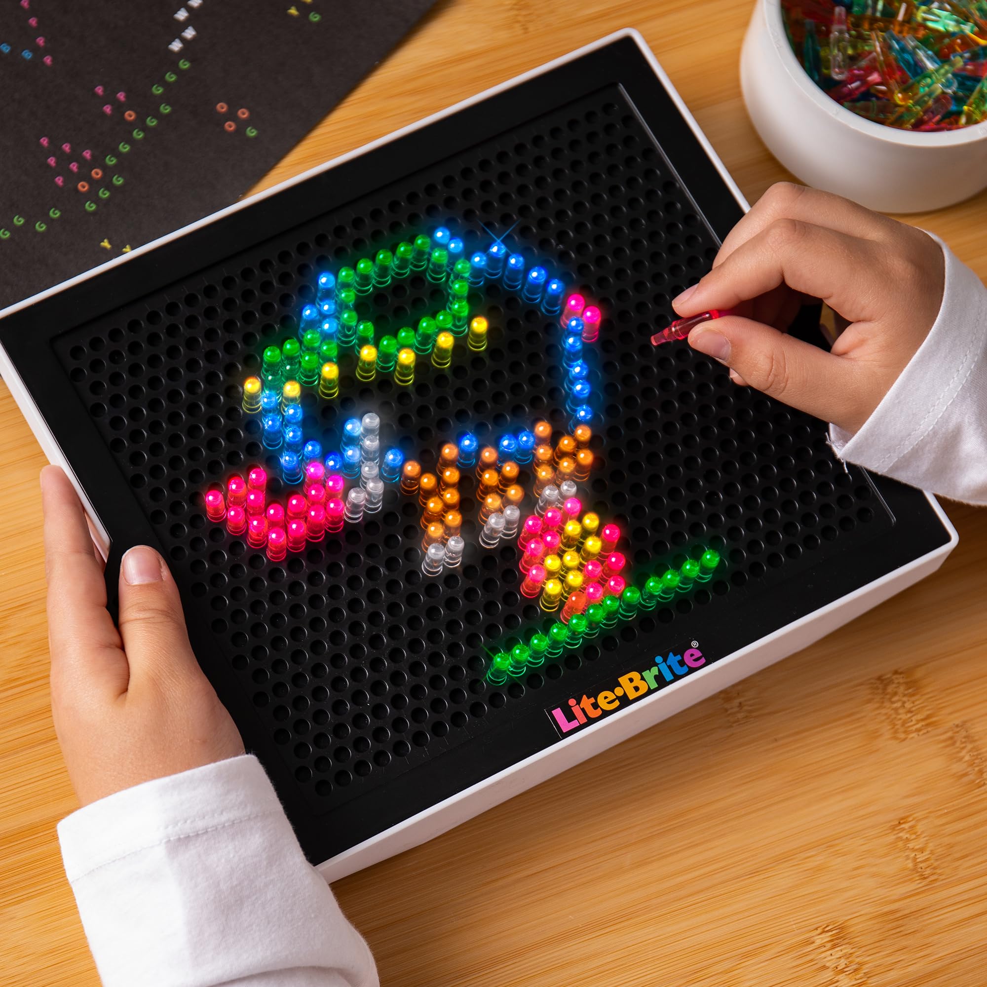 Lite-Brite Classic unicorn template inviting imaginative artwork.