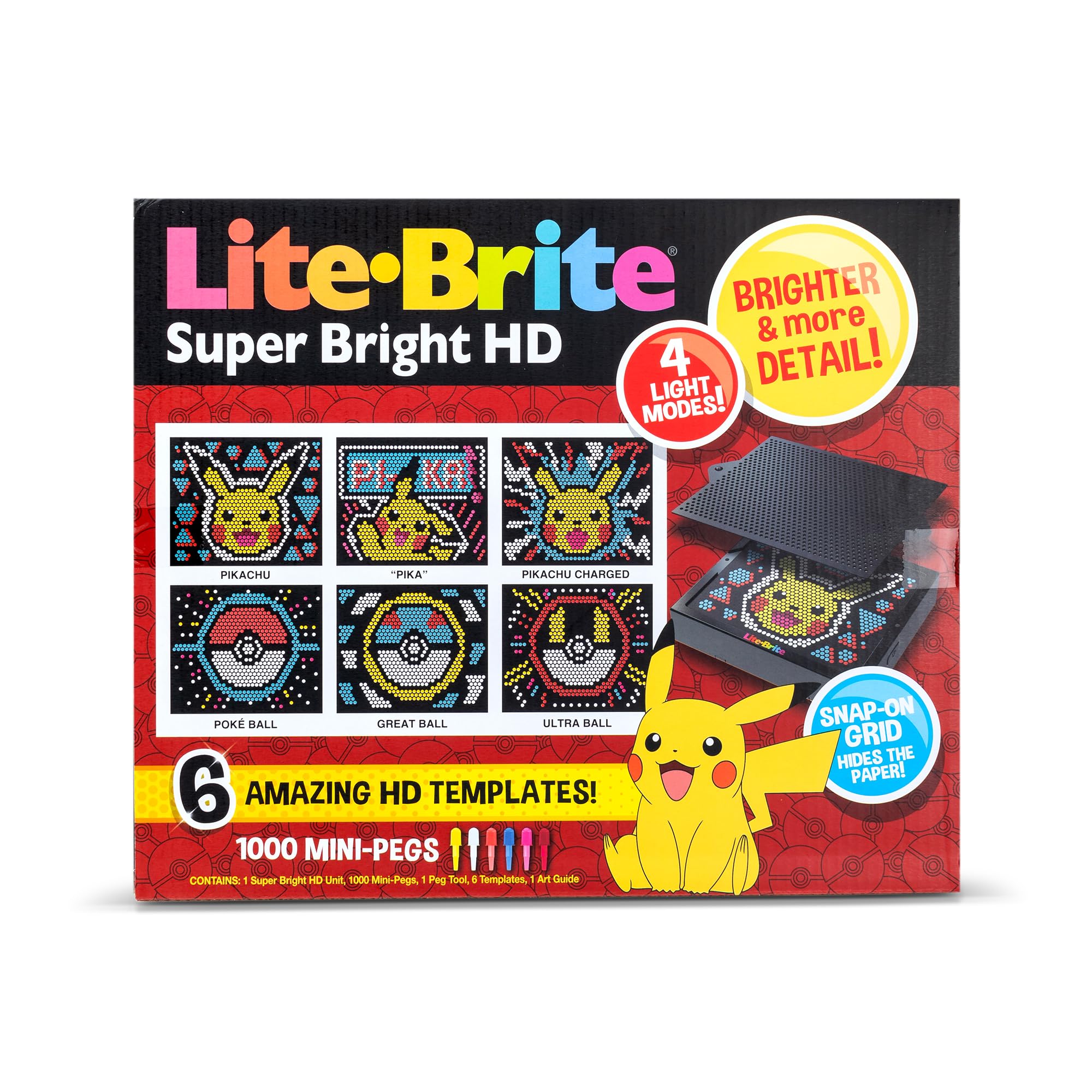 Lite Brite Super Bright HD Pokemon Edition Educational toy for kids 6+