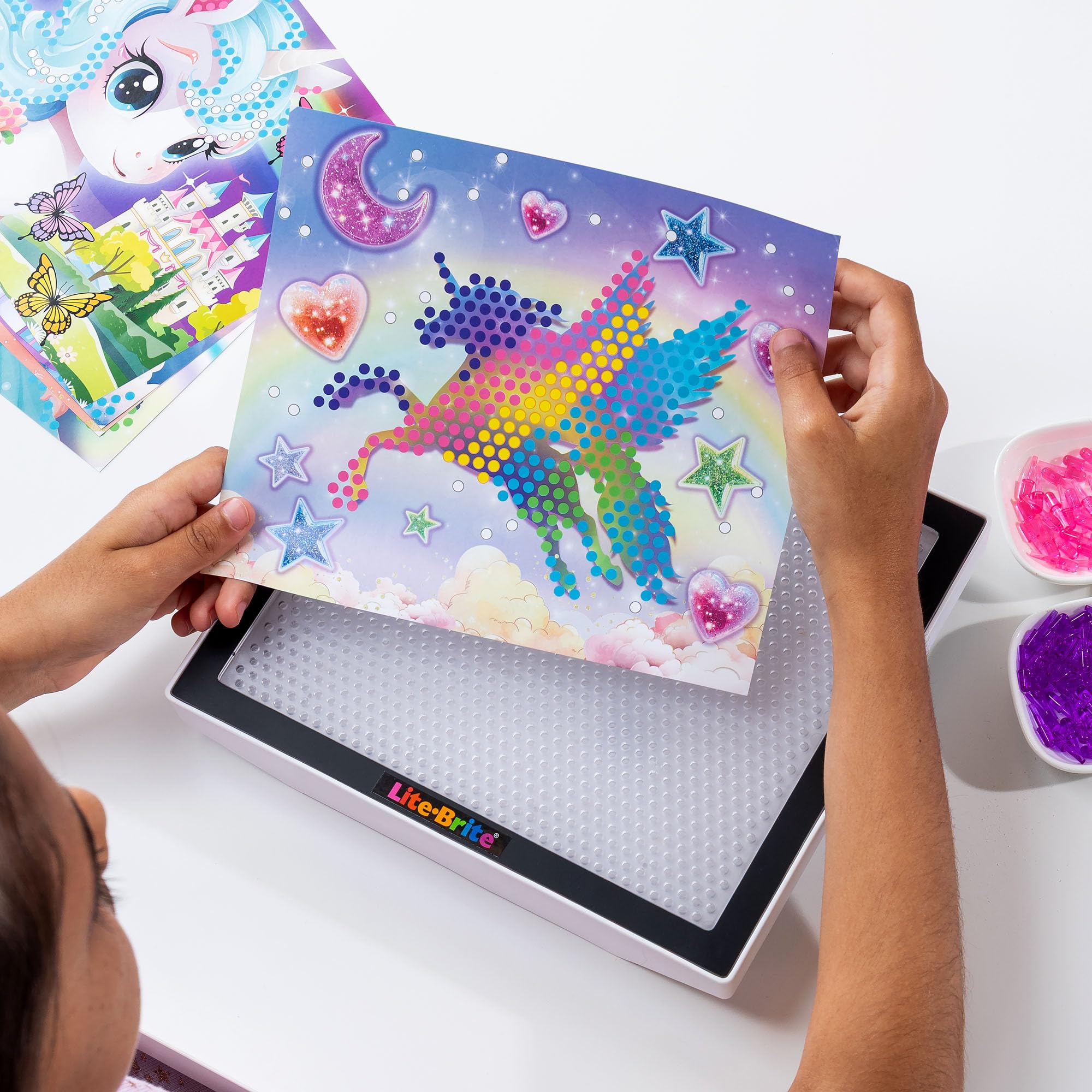 Lite-Brite ColorPOP 650 Mini-Pegs enabling precise, vivid designs