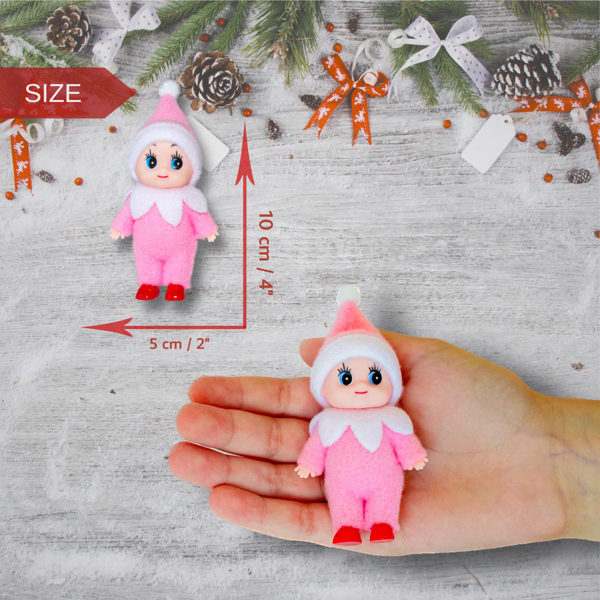 Compact 4-inch LitoMagic elf doll ideal for stocking stuffers and tiny hands.