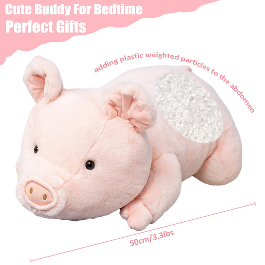 Litence pink pig plush pillow offers gentle touch and versatile use.