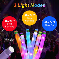 LITFP Pop tubes with three glow modes enhance event ambiance