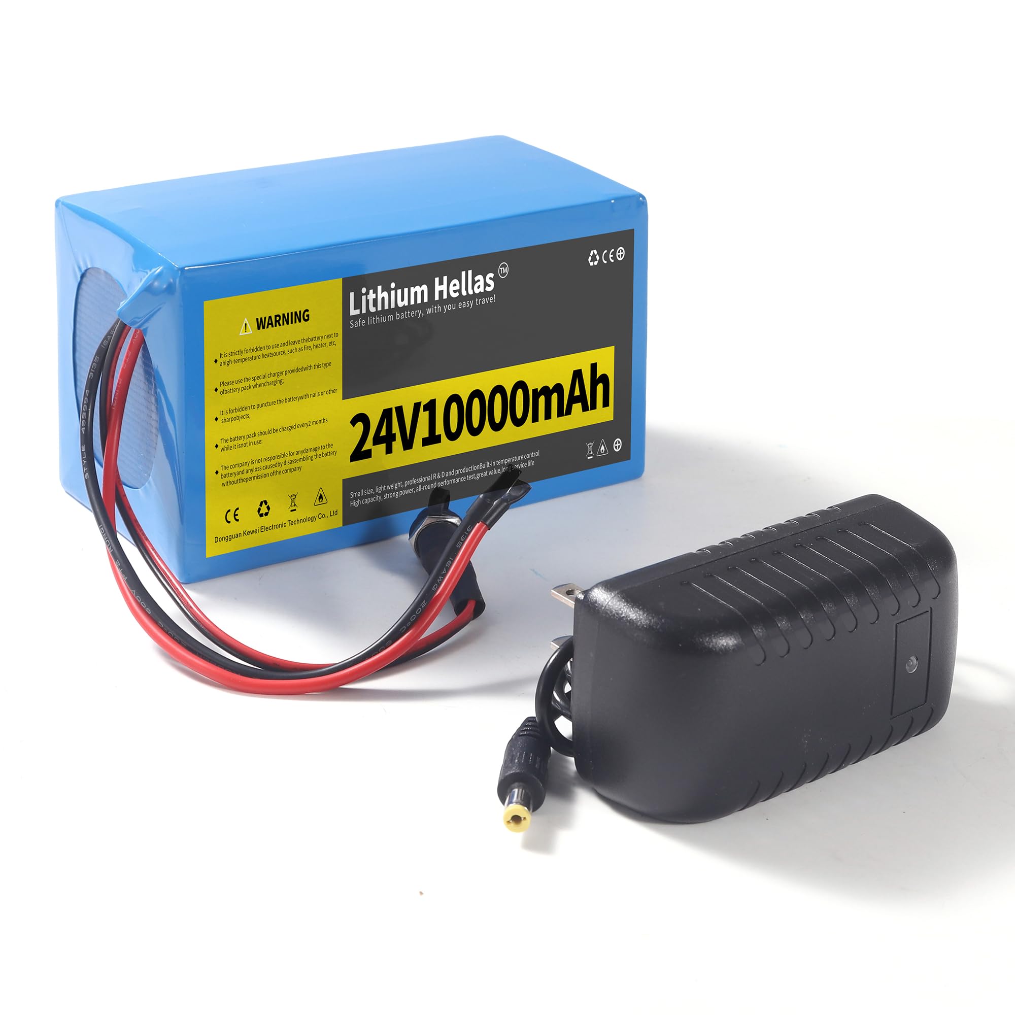 Lithium Hellas 24V 10Ah battery pack, compact and portable for DIY projects