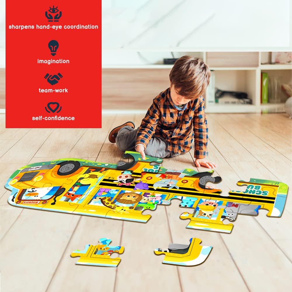 LithoConcepts colorful school bus design sparks exploration and observational play.