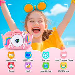 LITLISFlY kid camera with lanyard held by child for portable fun