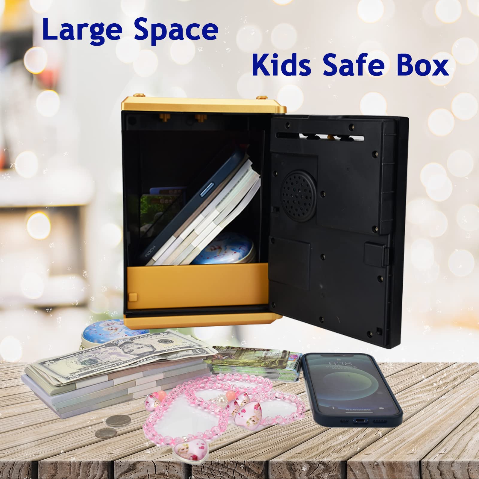 Litpggy piggy bank with voice prompts guiding kids through saving steps.