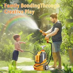LITTCO manual-pressure car wash toy with adjustable nozzle.