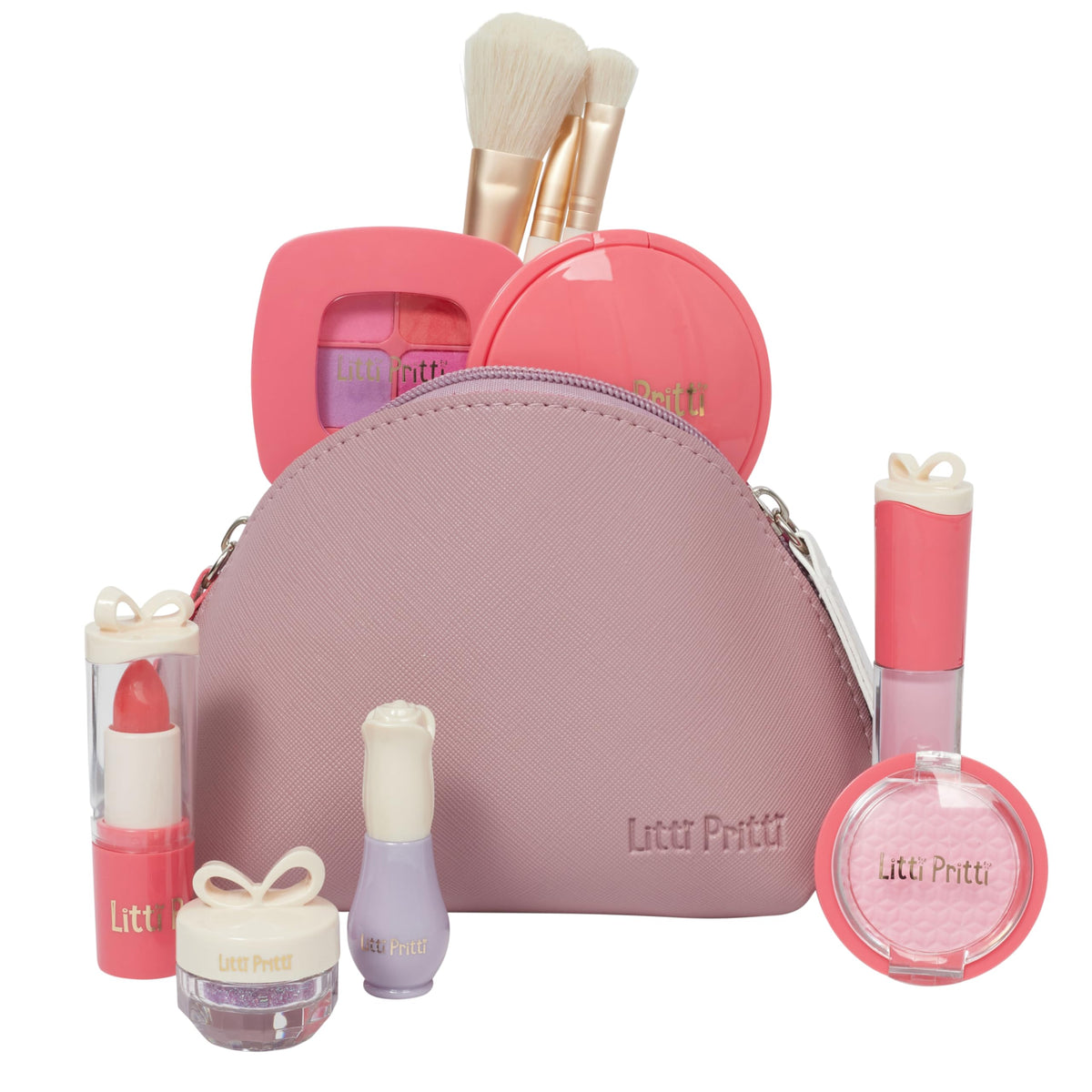 Litti Pritti toddler makeup kit with compact mirror for imaginative play.