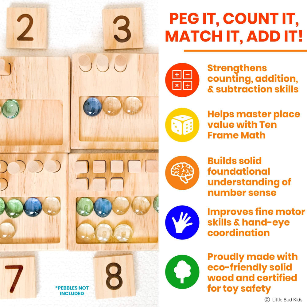 Little Bud Kids arithmetic flashcards reinforce addition and subtraction with guided practice.