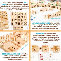 Little Bud Kids Montessori-inspired wooden toy promotes tactile learning.