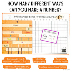 LITTLE BUD KIDS number rods set in hand for tactile number bonds exploration