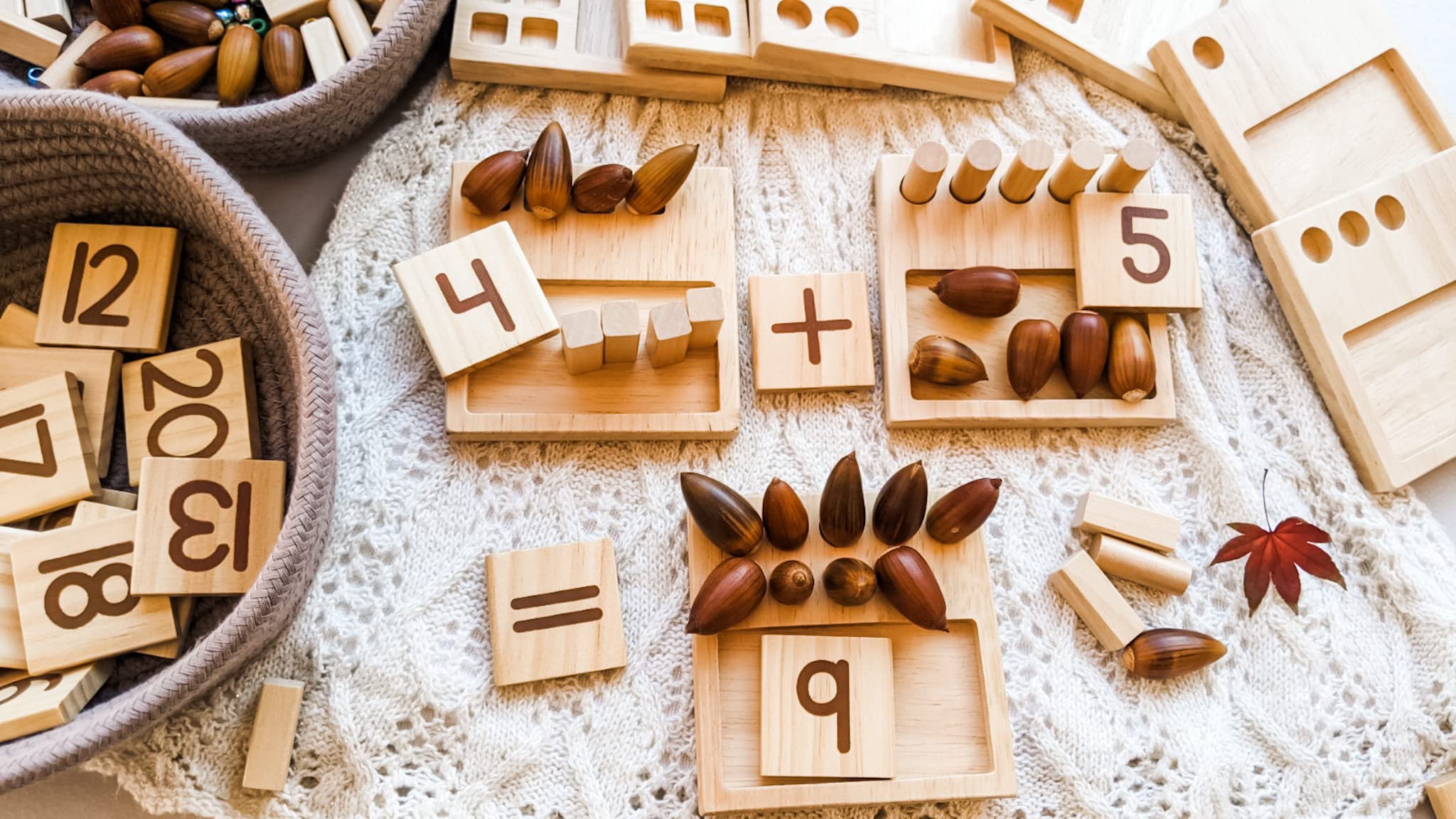 Little Bud Kids peg-based math play encourages hands-on manipulation.