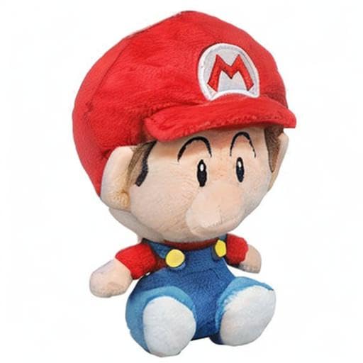 Little Buddy Baby Mario plush 6-inch packaging; new and sealed in retail packaging.