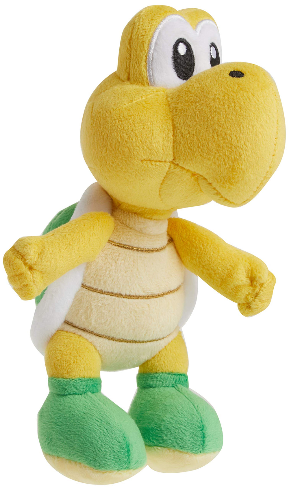 Little Buddy Koopa Troopa plush 7-inch in hand; soft and cuddly for playtime.