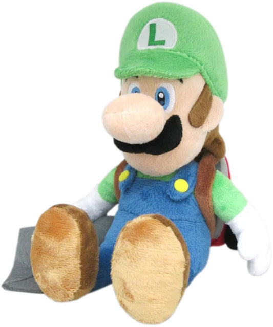 Little Buddy Luigi's Mansion plush with Poltergust 3000, ideal for imaginative play.