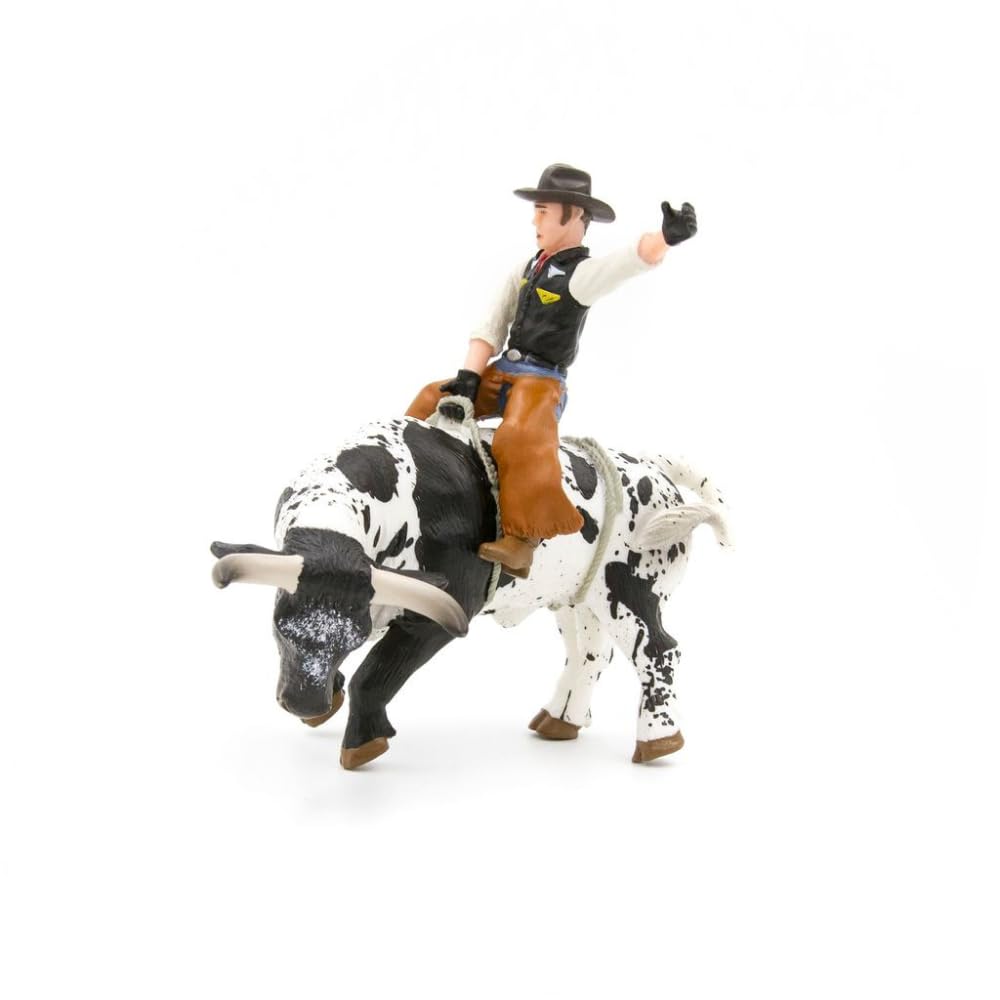 Little Buster Toys Bull Rider front view shows dynamic rodeo motion for displays