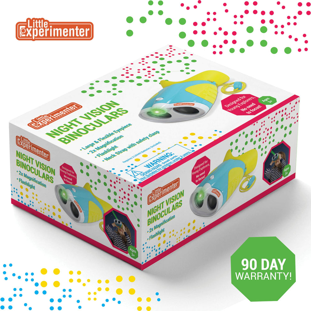 Little Experimenter night vision binoculars with batteries included for ready-to-use adventures.