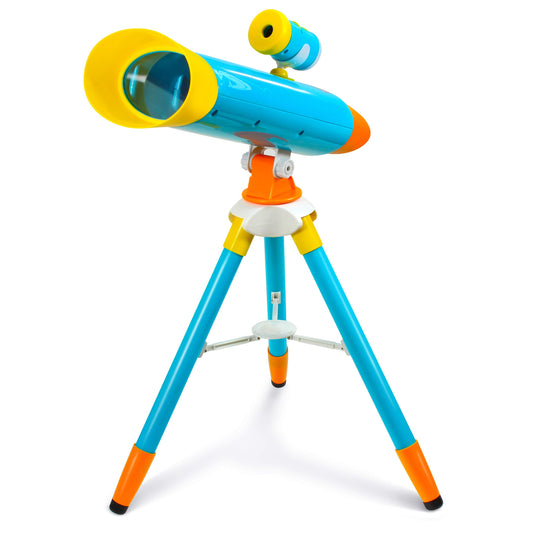 Little Experimenter projector telescope shows constellations on wall for kids' curiosity.