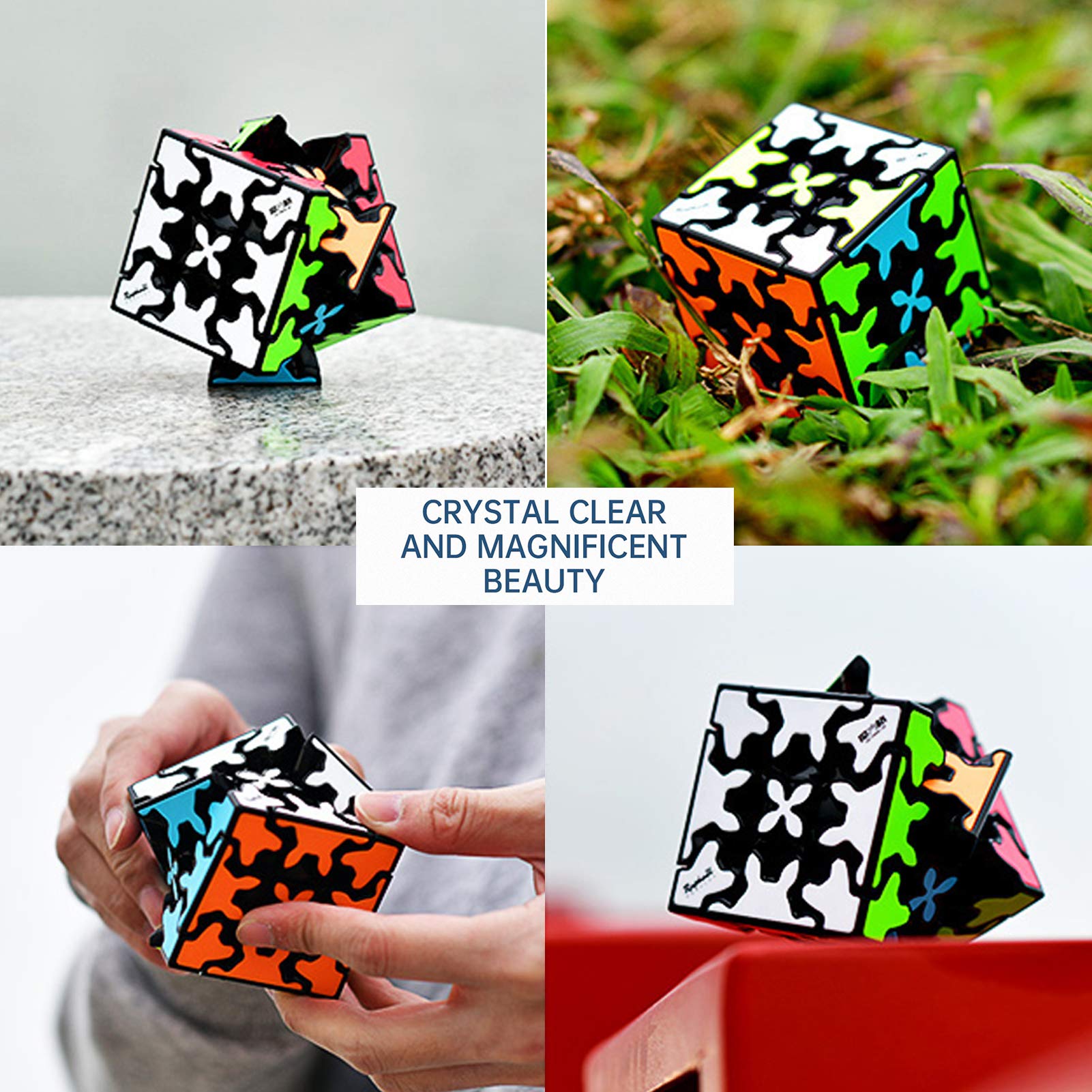 Little Golden Elephant Gear Cube 3x3 ABS material resists scratches and fading.