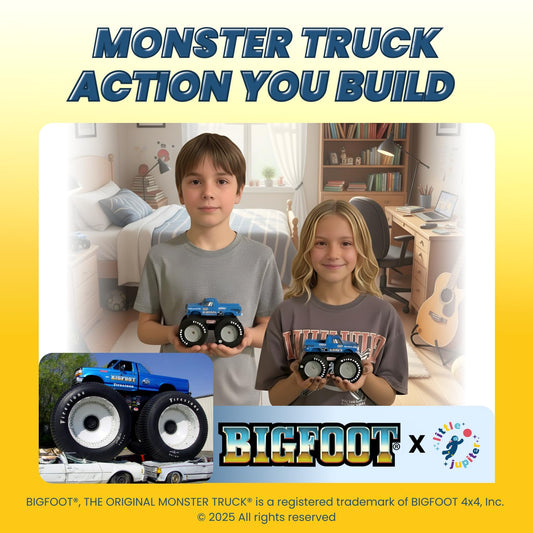 Little Jupiter Bigfoot 5 assembled monster truck ready for display and play
